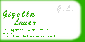 gizella lauer business card